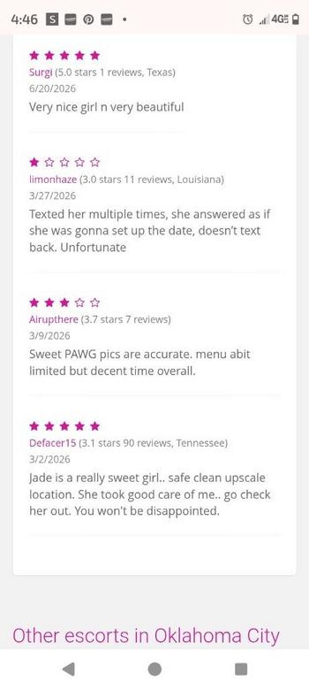 Jade, 26  female escort, Oklahoma City